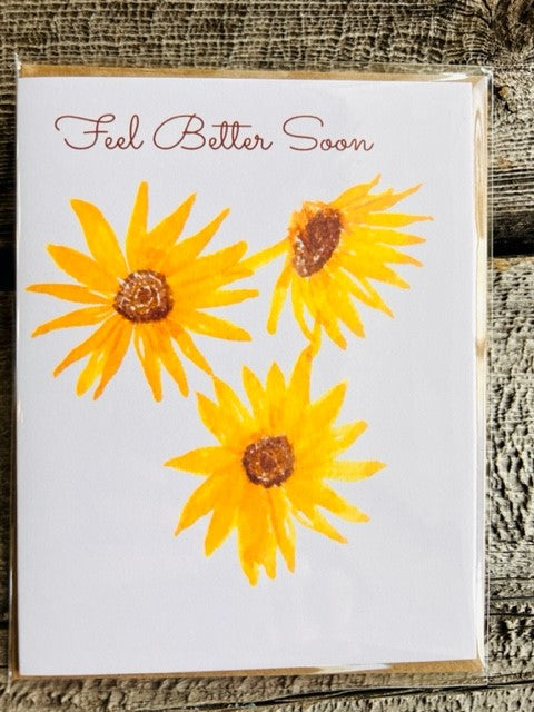 Watercolor Floral Get Well Card