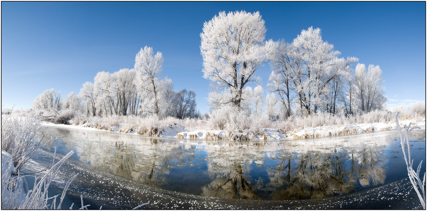 " Frosty Laramie River " Panoramic Photography Print