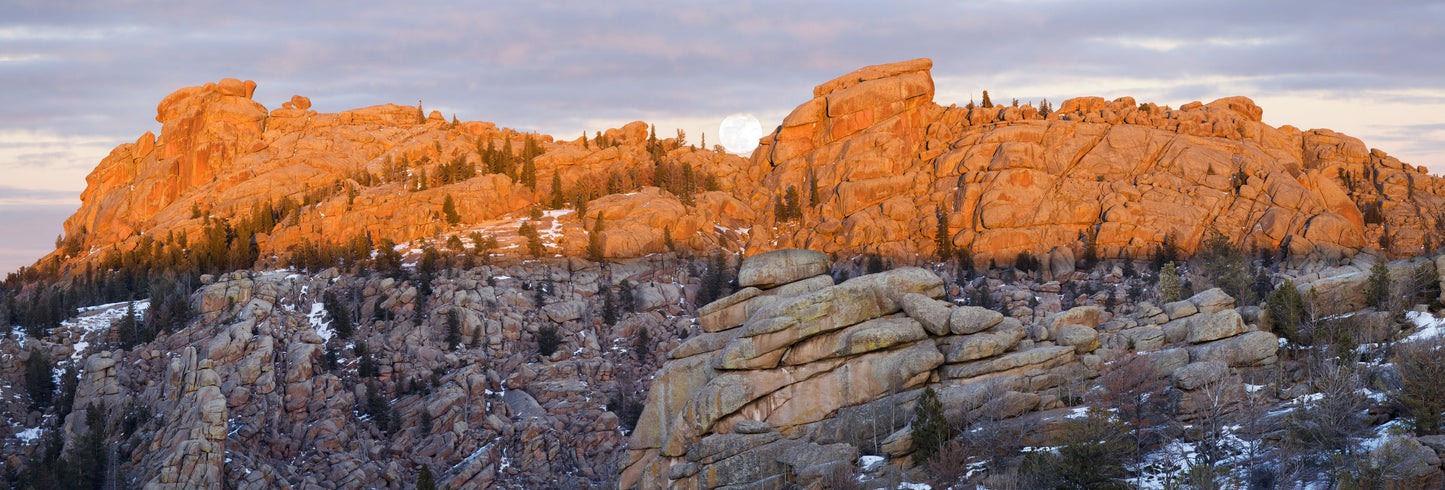 " Vedauwoo Moonrise " Panoramic Photography Print