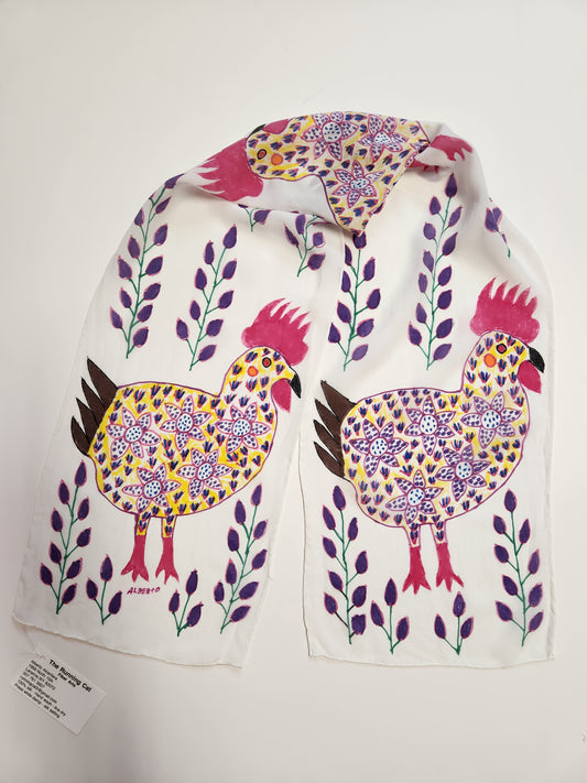 " Rooster"  Silk Scarf