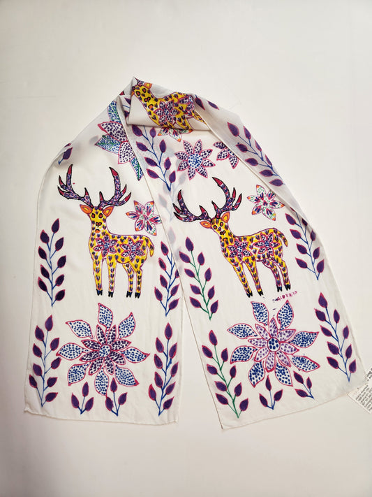 " Deer" Silk Scarf