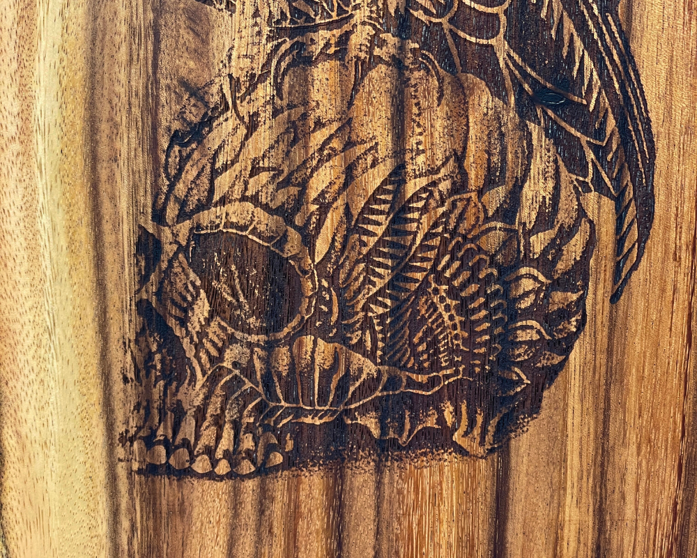 Laser Engraved " Falcon and Skull " Large Charcuterie Board