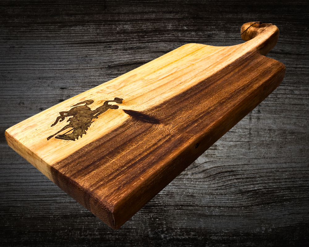 Wyoming Cowboy Handcrafted Live Edge Bread and Appetizer Board