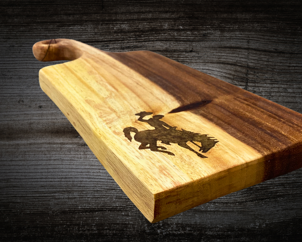 Wyoming Cowboy Handcrafted Live Edge Bread and Appetizer Board