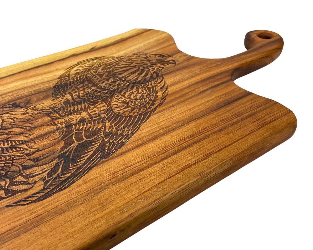 Laser Engraved " Falcon and Skull " Large Charcuterie Board