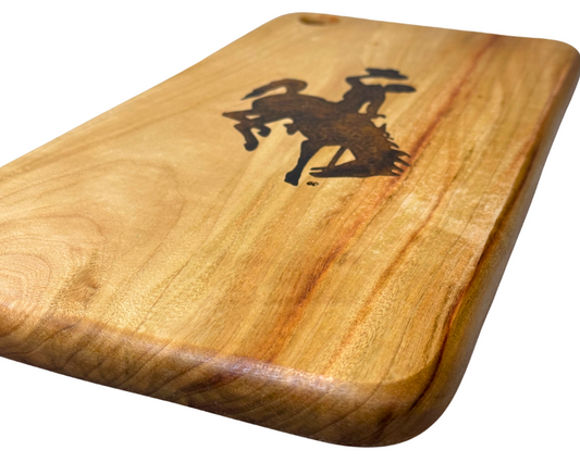 Wyoming Cowboys™ Charcuterie Cheese Board - 18x9x1", One-of-a-Kind Artisan Piece