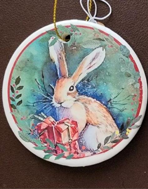 Rabbit and Pronghorn Ornament