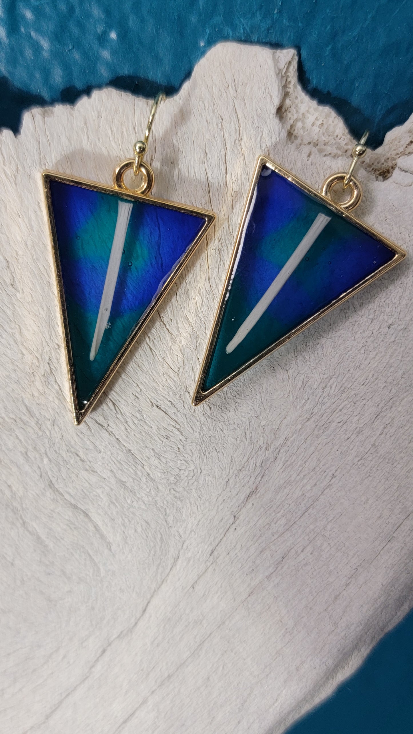 Triangle with Pheasant Bone Earrings