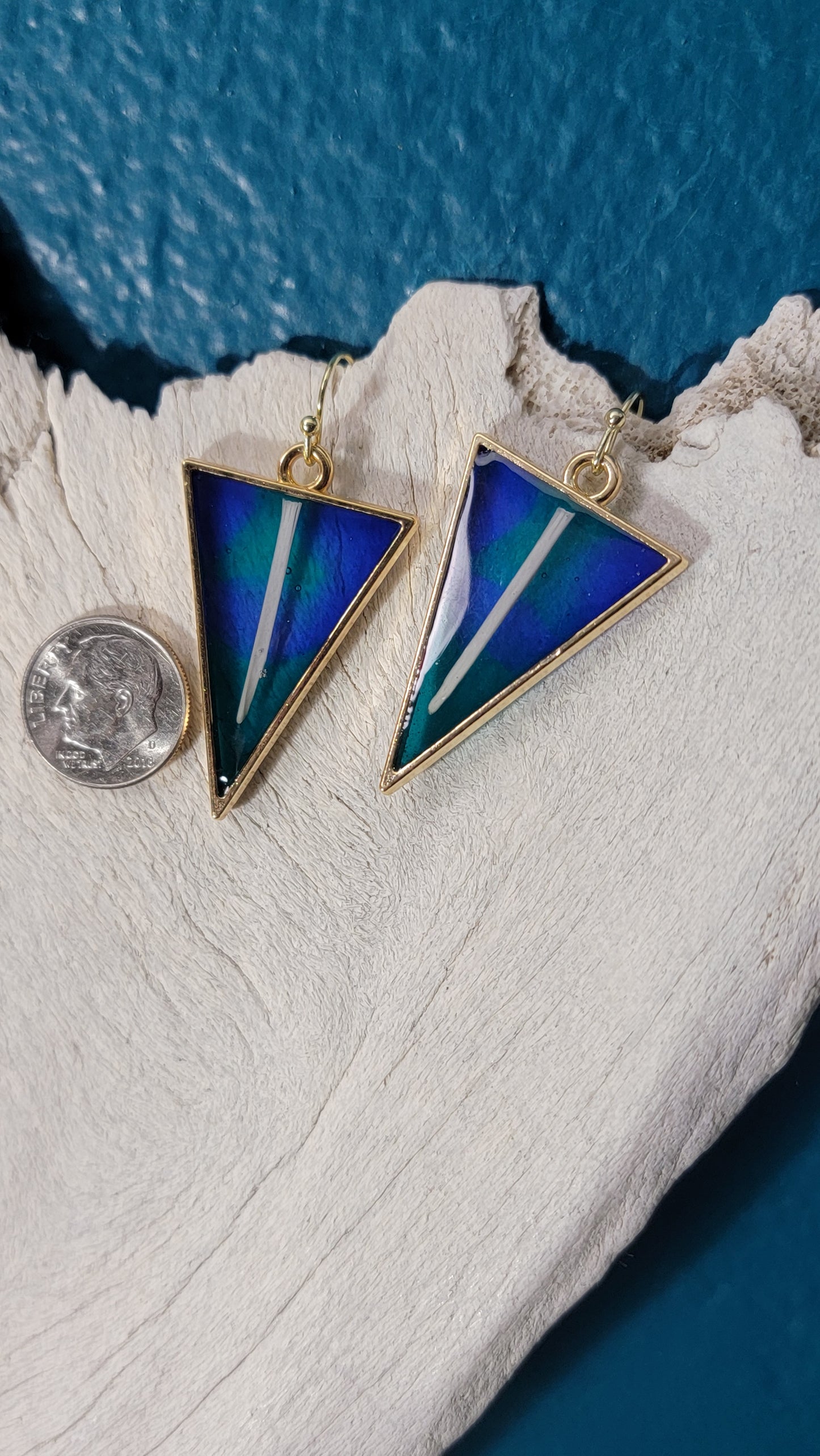 Triangle with Pheasant Bone Earrings