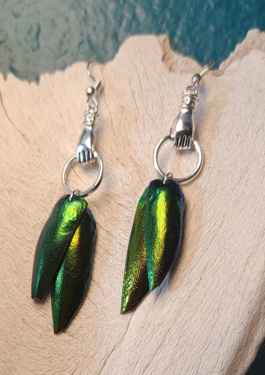 Beetle Wing and Hand Charm