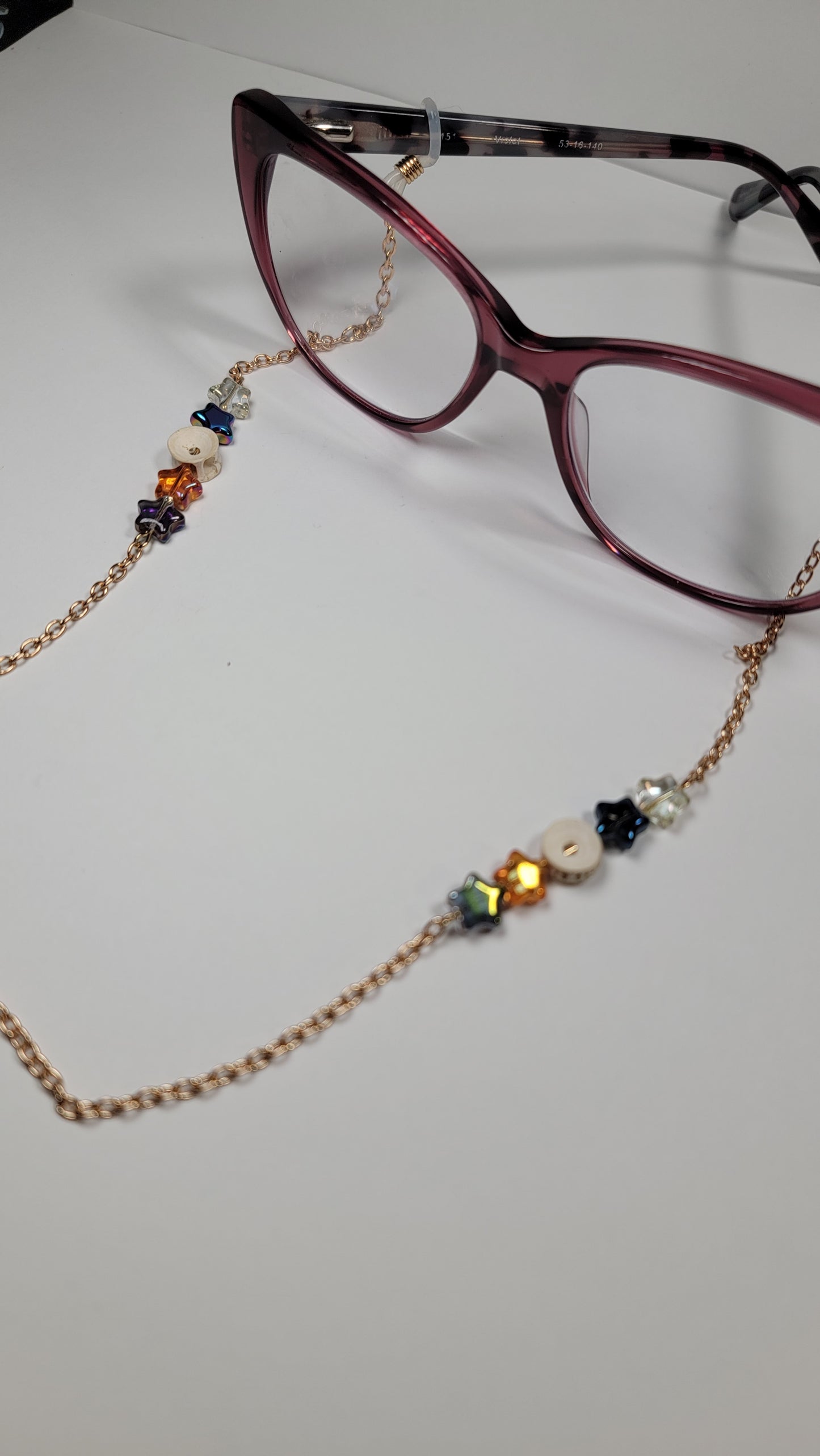 " Fish Bone and Star Beads" Eye Glasses Chain