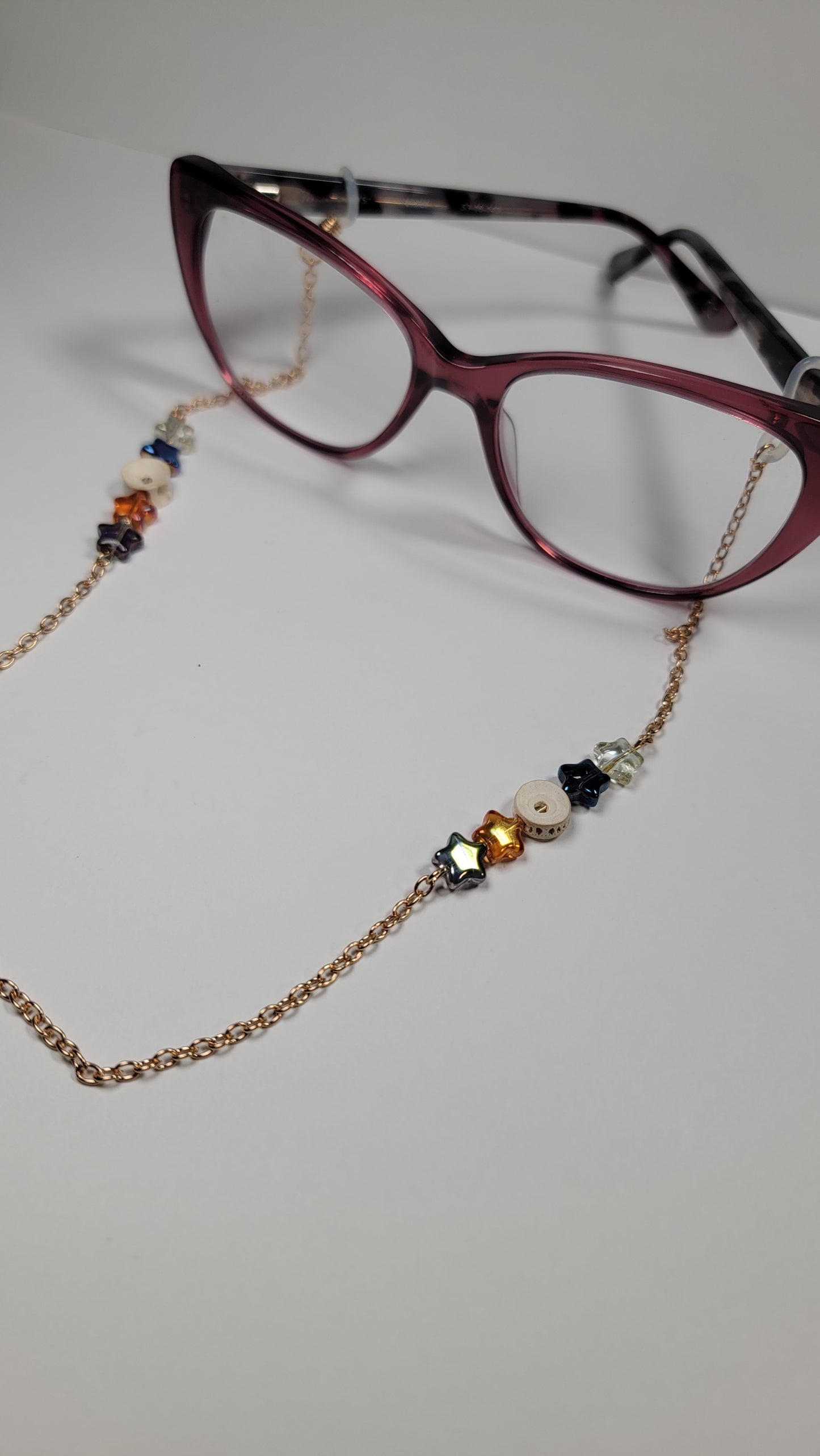 " Fish Bone and Star Beads" Eye Glasses Chain