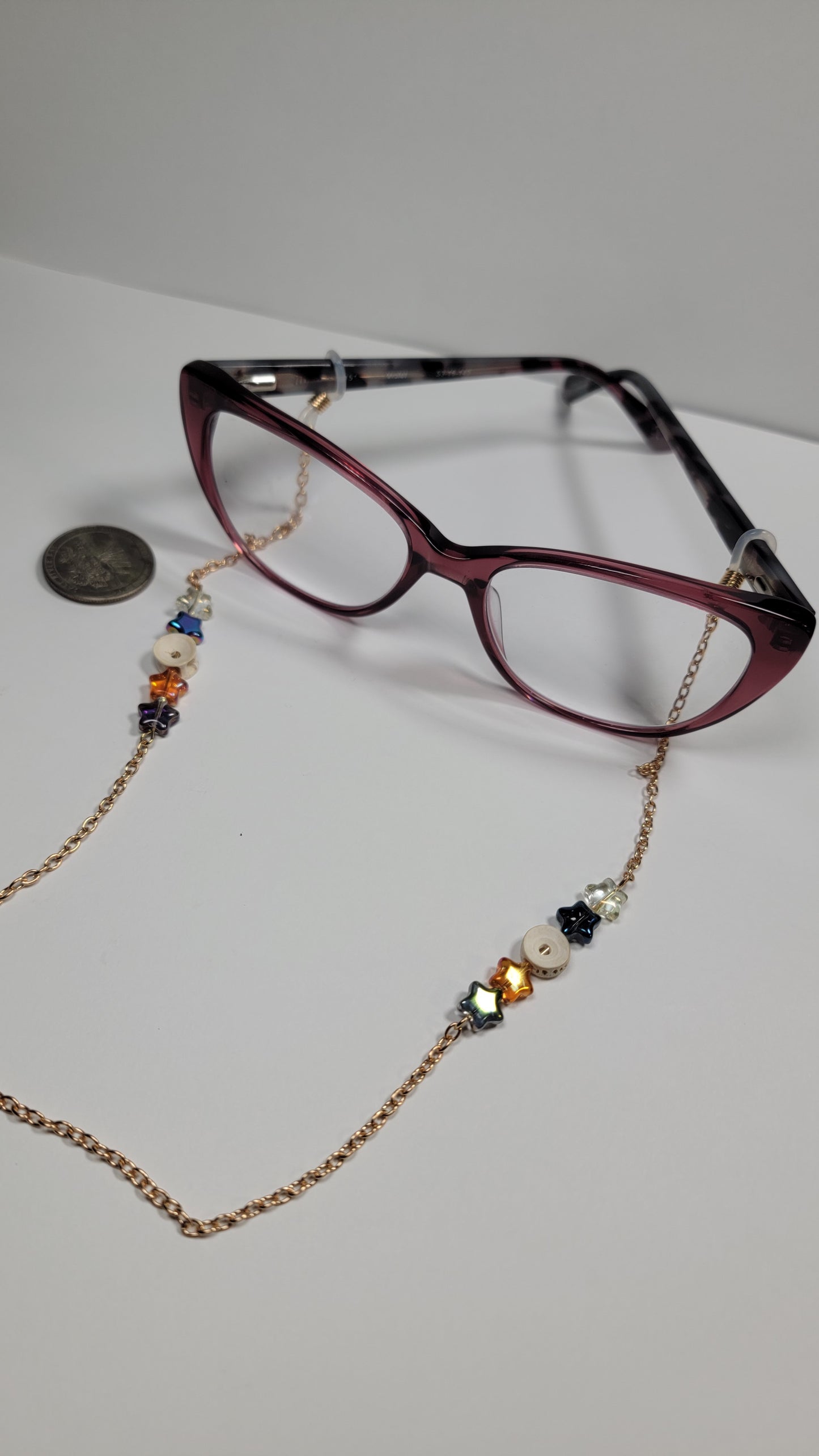 " Fish Bone and Star Beads" Eye Glasses Chain