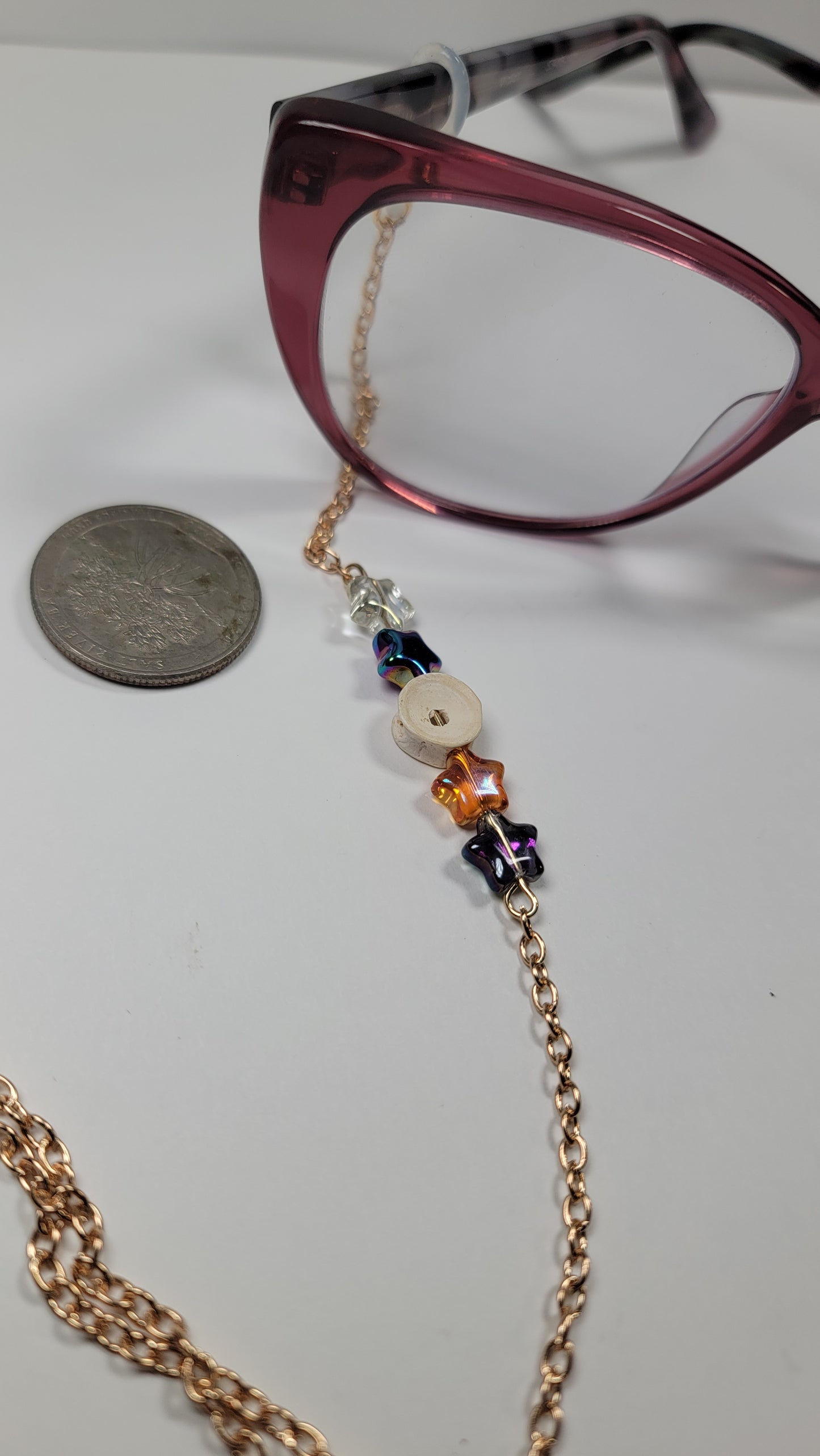 " Fish Bone and Star Beads" Eye Glasses Chain