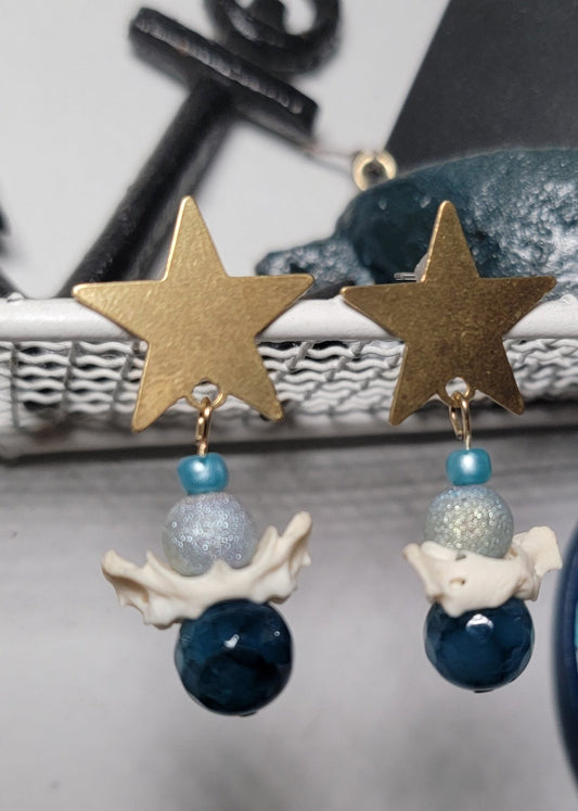 Star Studs and Rabbit Atlas Earrings