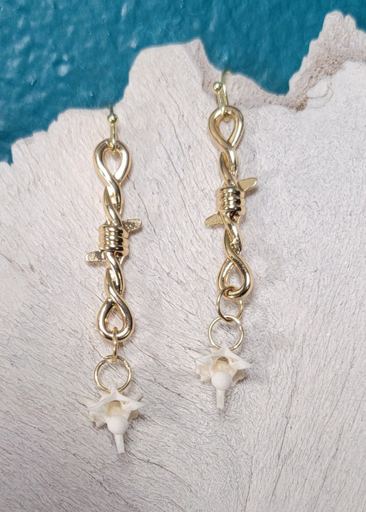 Twisted Rope Gold Charm and Rattlesnake Earrings