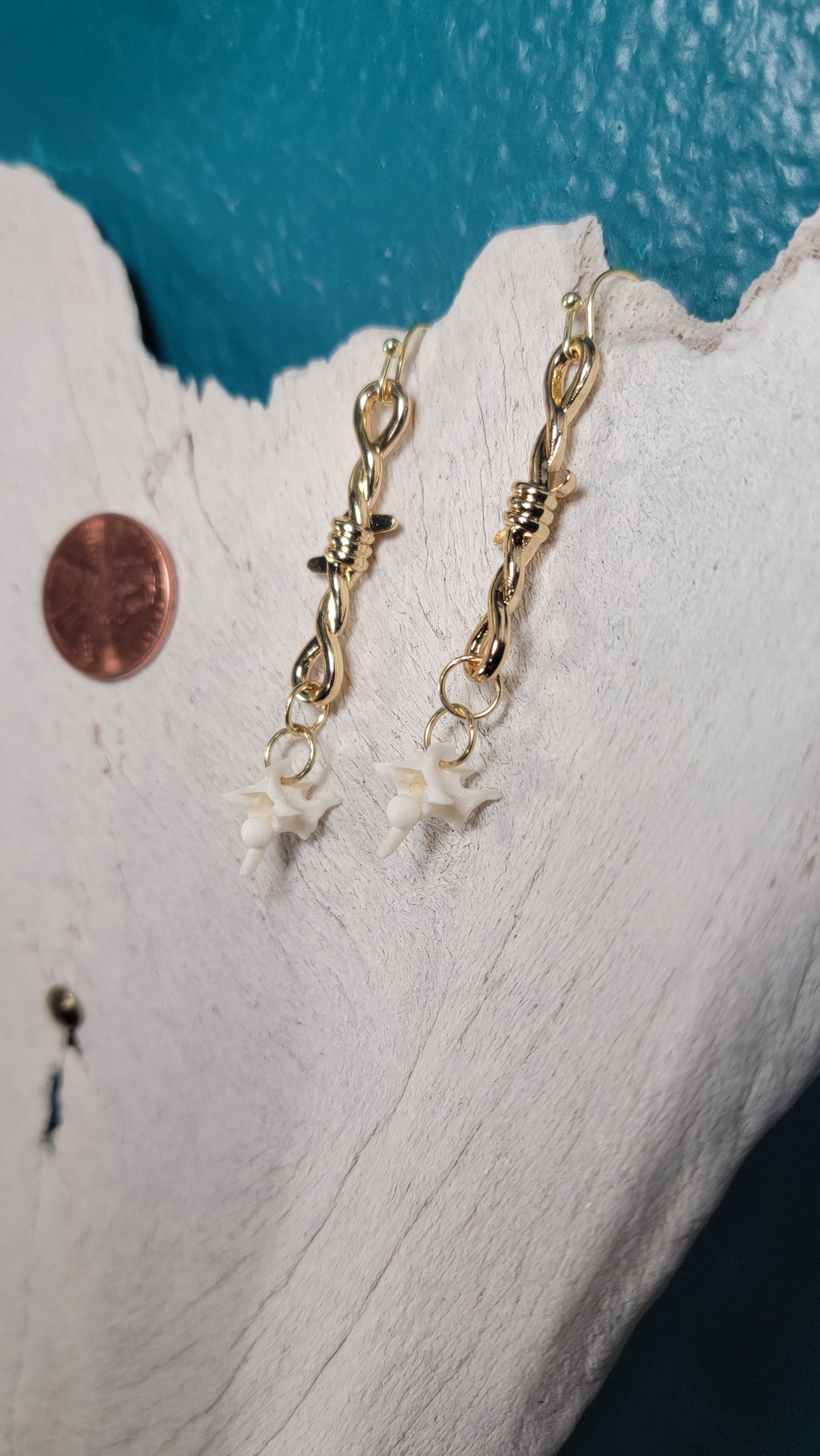 Twisted Rope Gold Charm and Rattlesnake Earrings