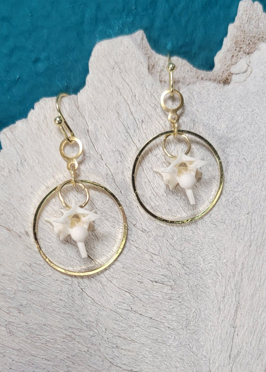 Minimalist Gold Hoop Rattlesnake Earrings