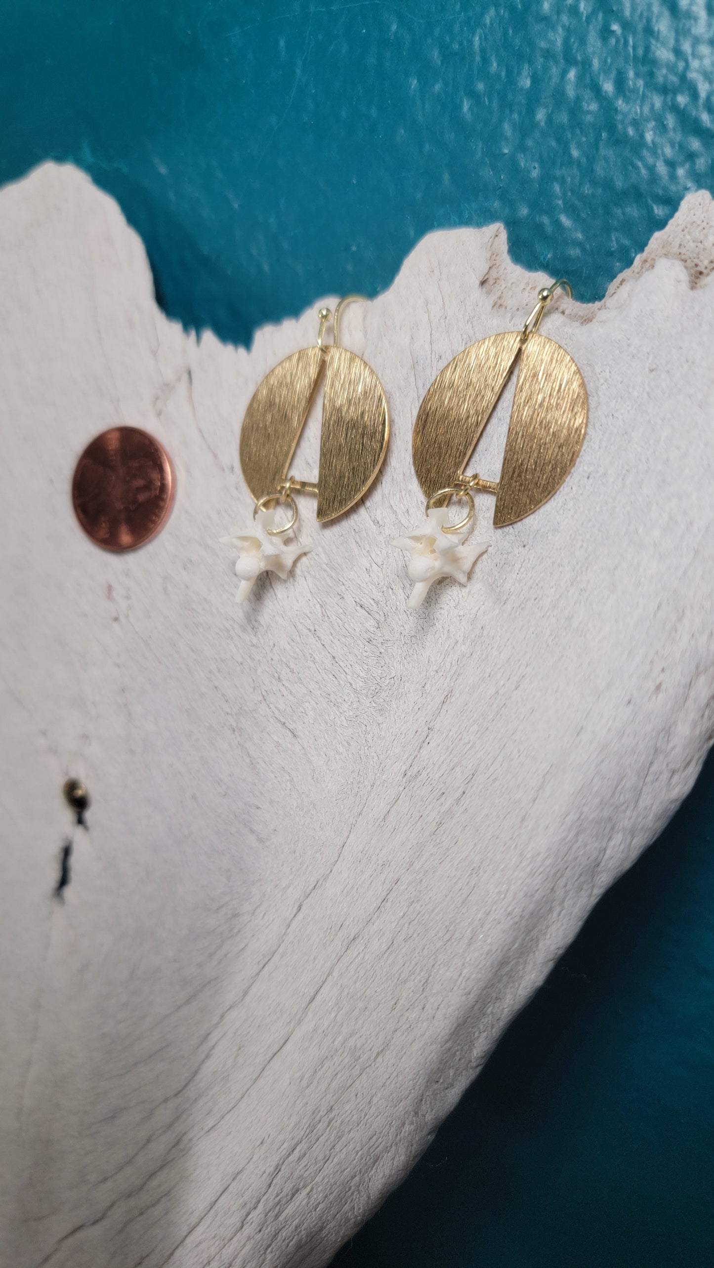 Minimalist Gold Cut Out Rattlesnake Earrings