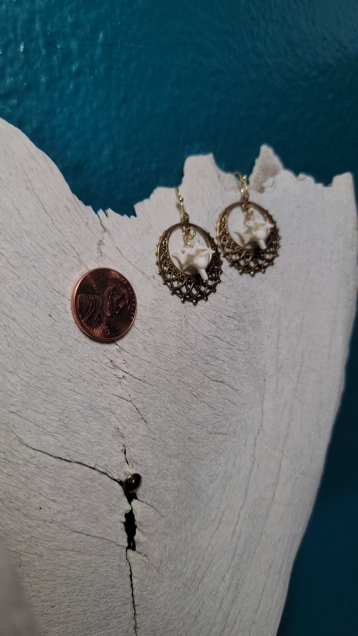 Ornate Gold Hoops Rattlesnake Earrings