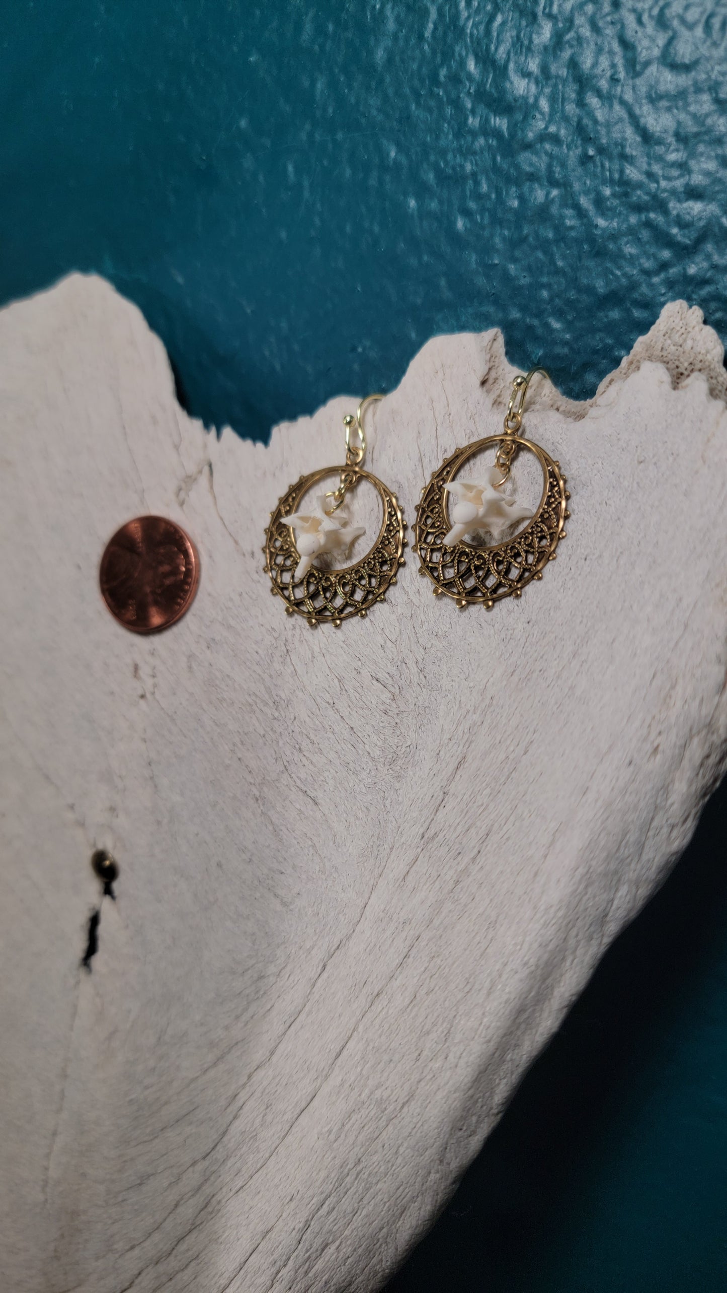 Minimalist Gold Cut Out Rattlesnake Earrings