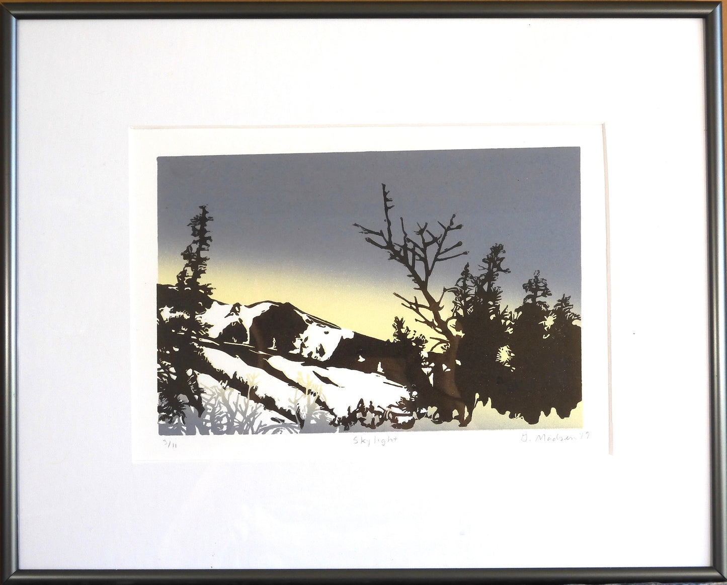 " Skylight " Framed Original Relief Print