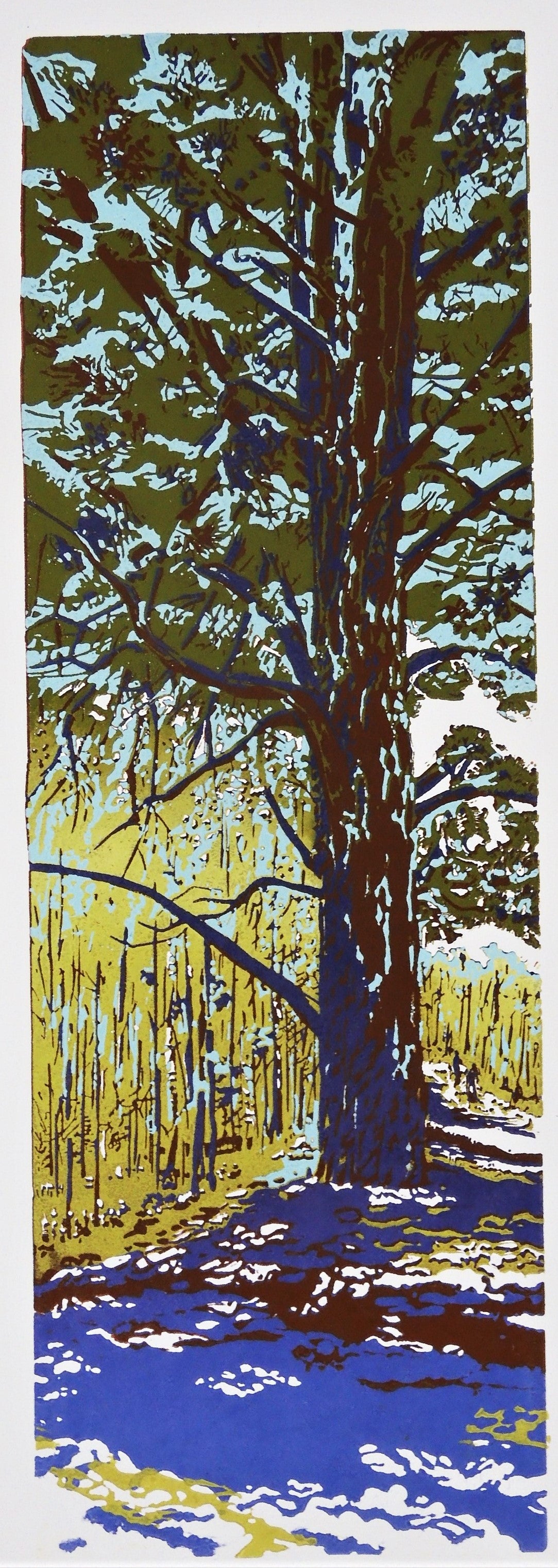 " Forest Lace " Framed Original Relief Print