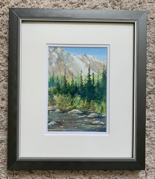 " Close to the Mountains " Framed Original Watercolor