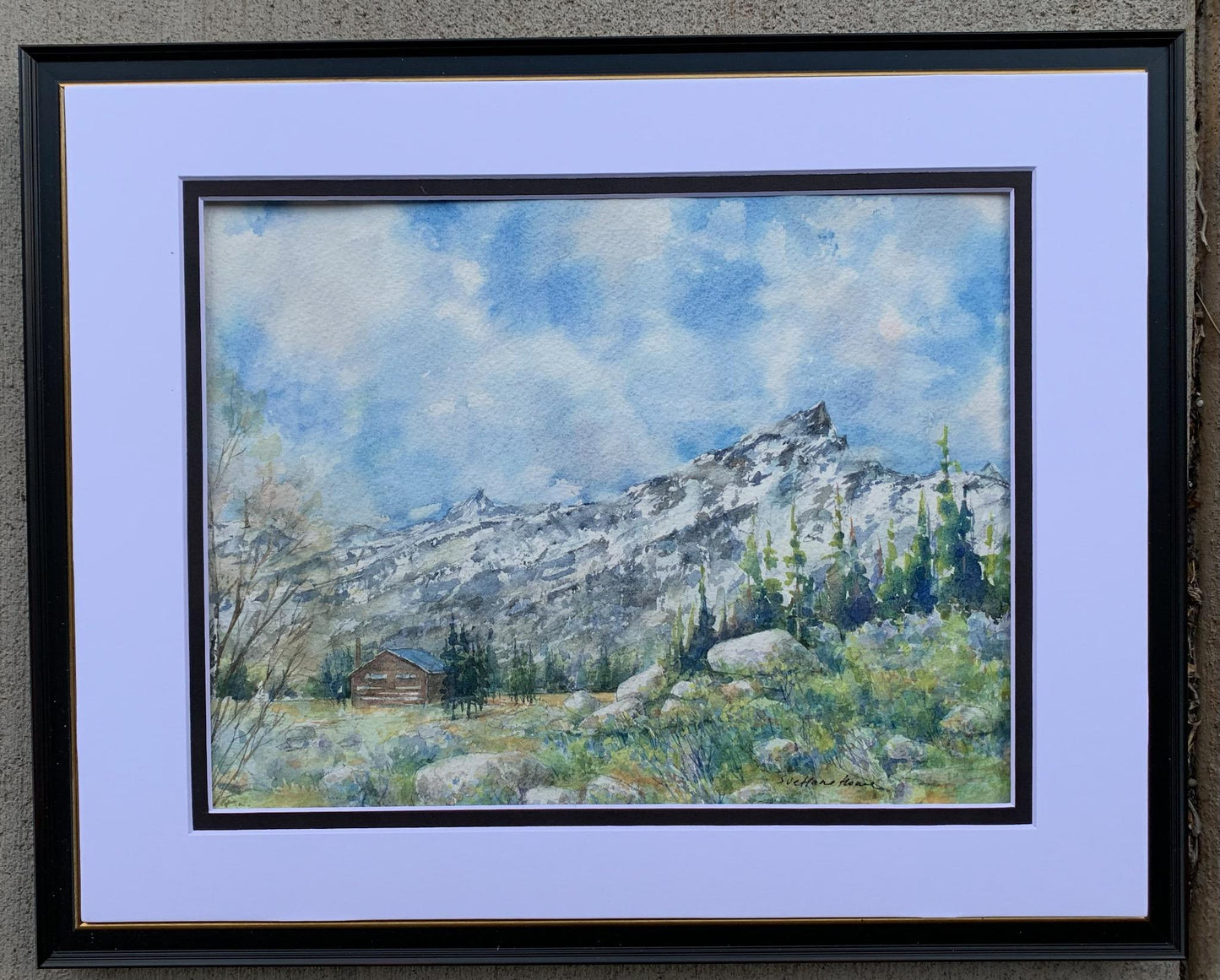 " Gorgeous Day in Wyoming " Framed Original Watercolor