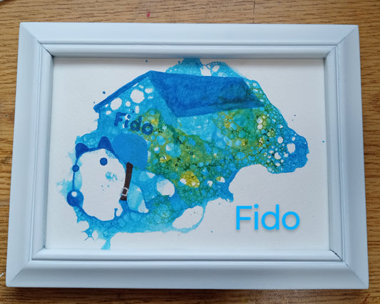 " Fido" Mixed Media Dog