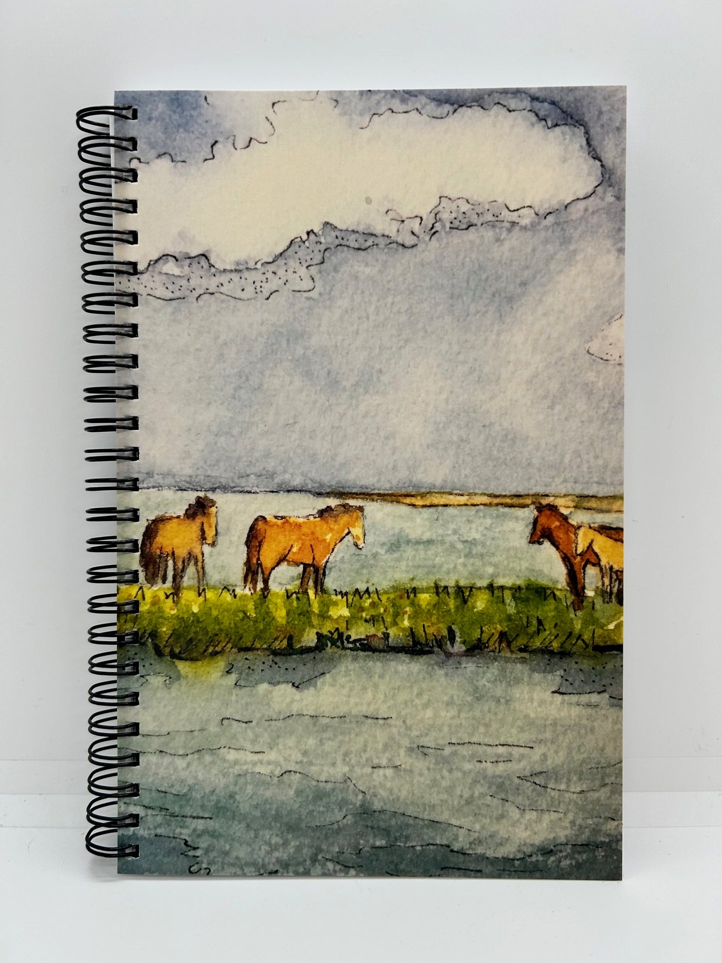 " Wild Horses " Blank Spiral Notebook