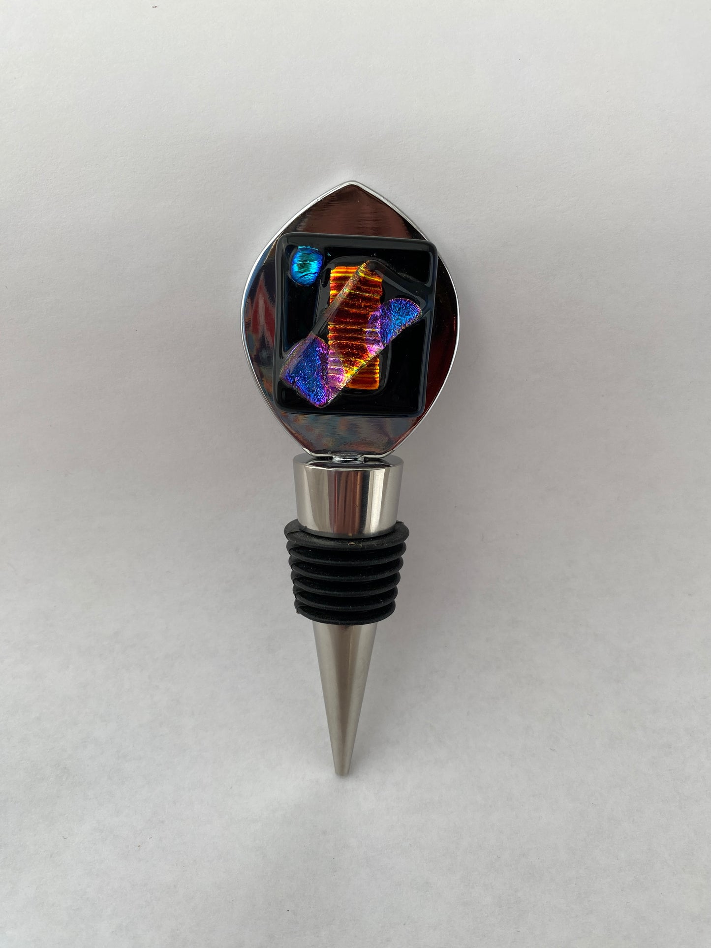 Dichroic Glass  Bottle Wine Stoppers