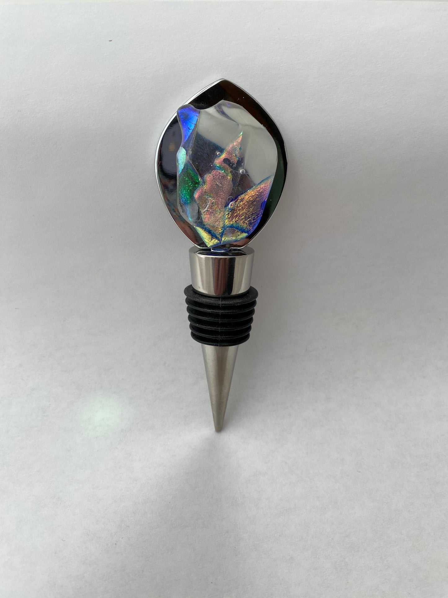 Dichroic Glass  Bottle Wine Stoppers