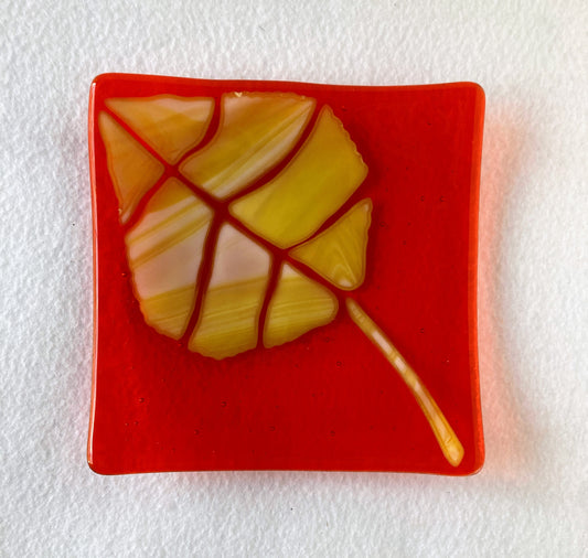 "Autumn Glow" Fused Glass Dish