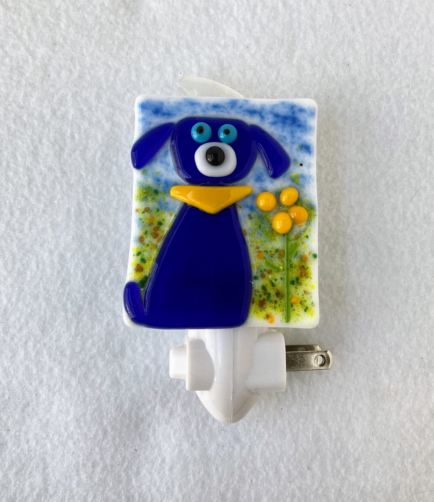 "Loyal Pup" Fused Glass Nightlight