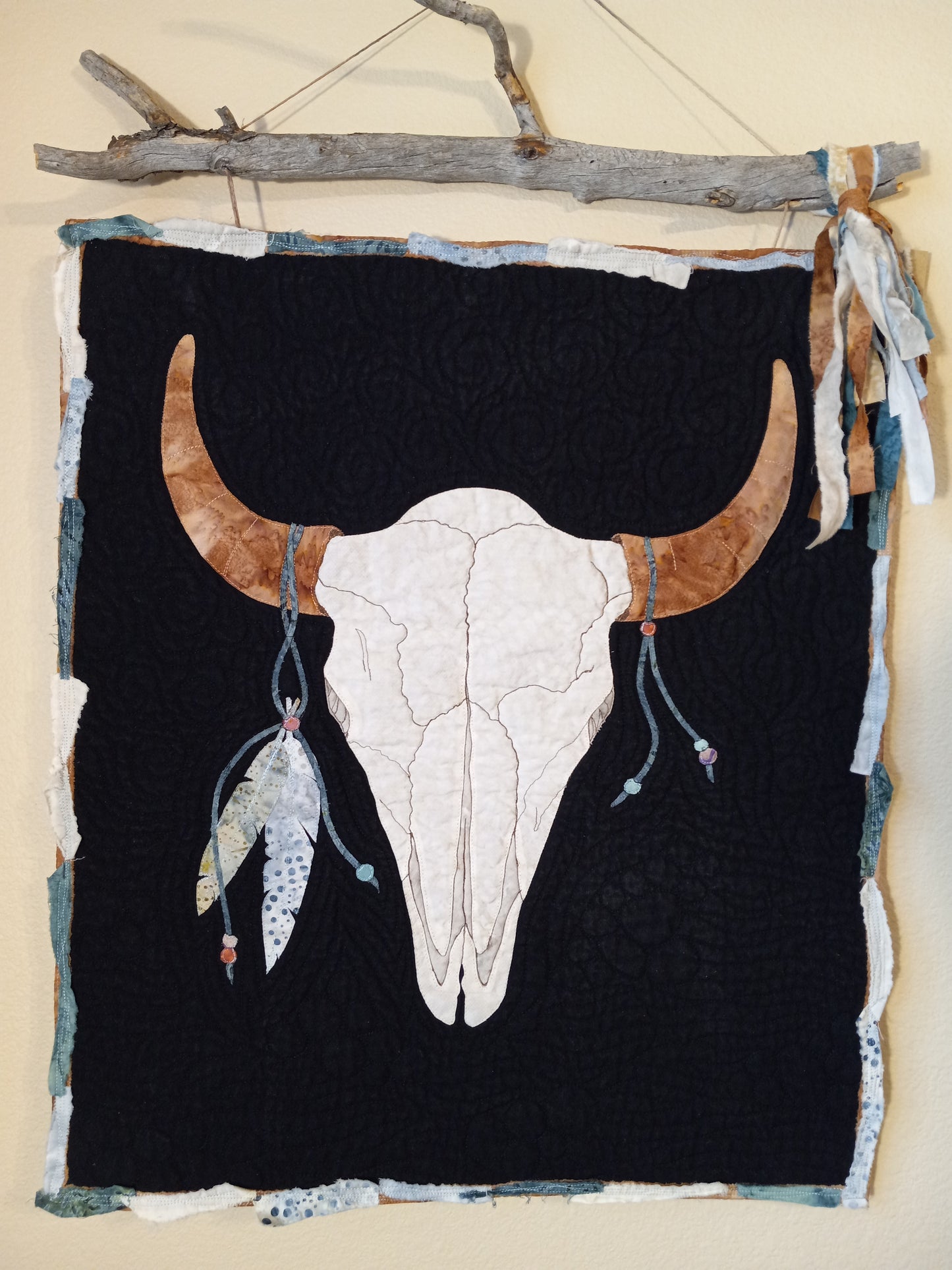 " Bison Skull " Quilted Wall Hanging