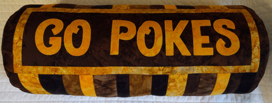 "Go Pokes" Bolster Wyoming Pillow