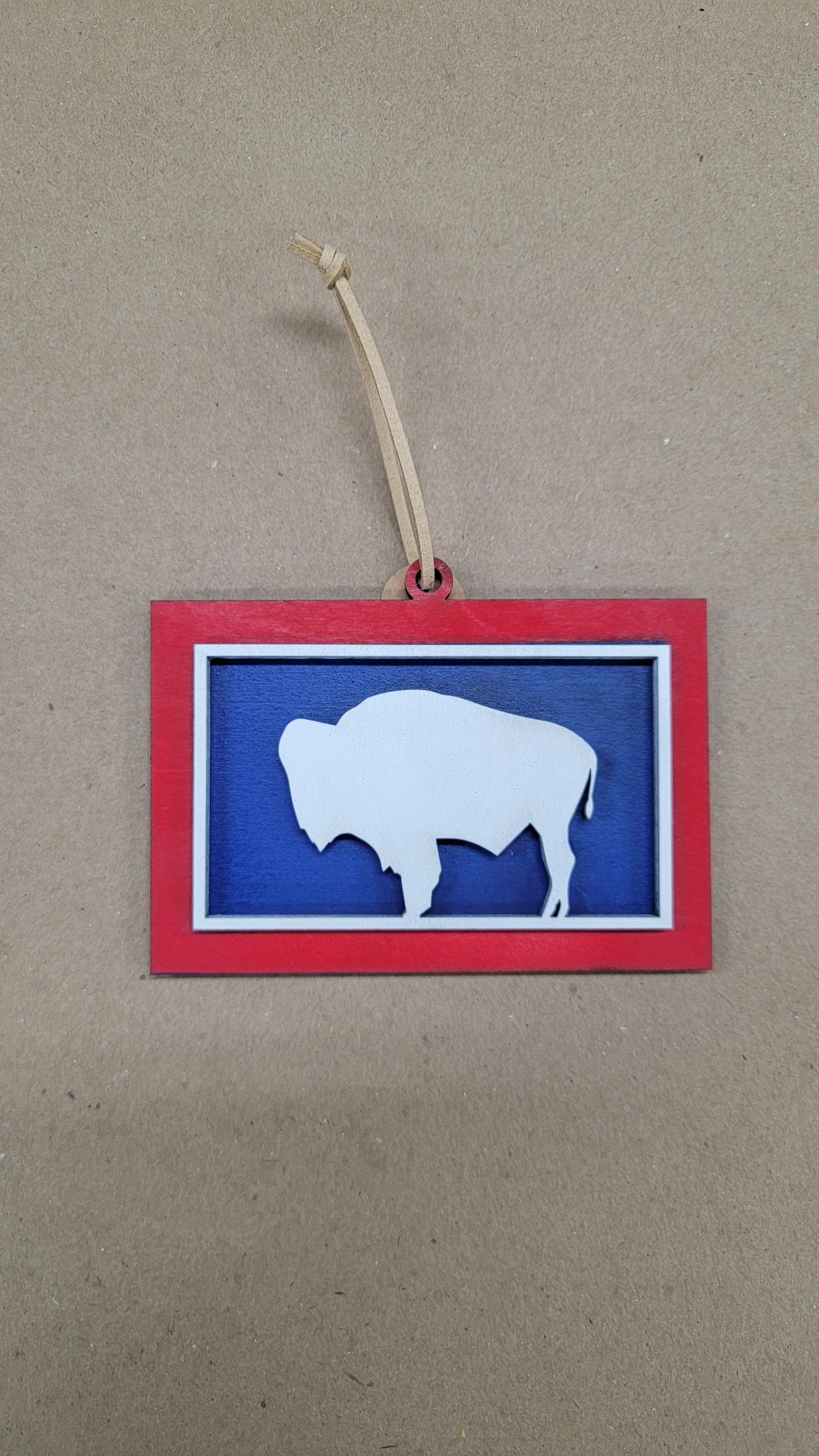 Wyoming Flag Wooden Ornament