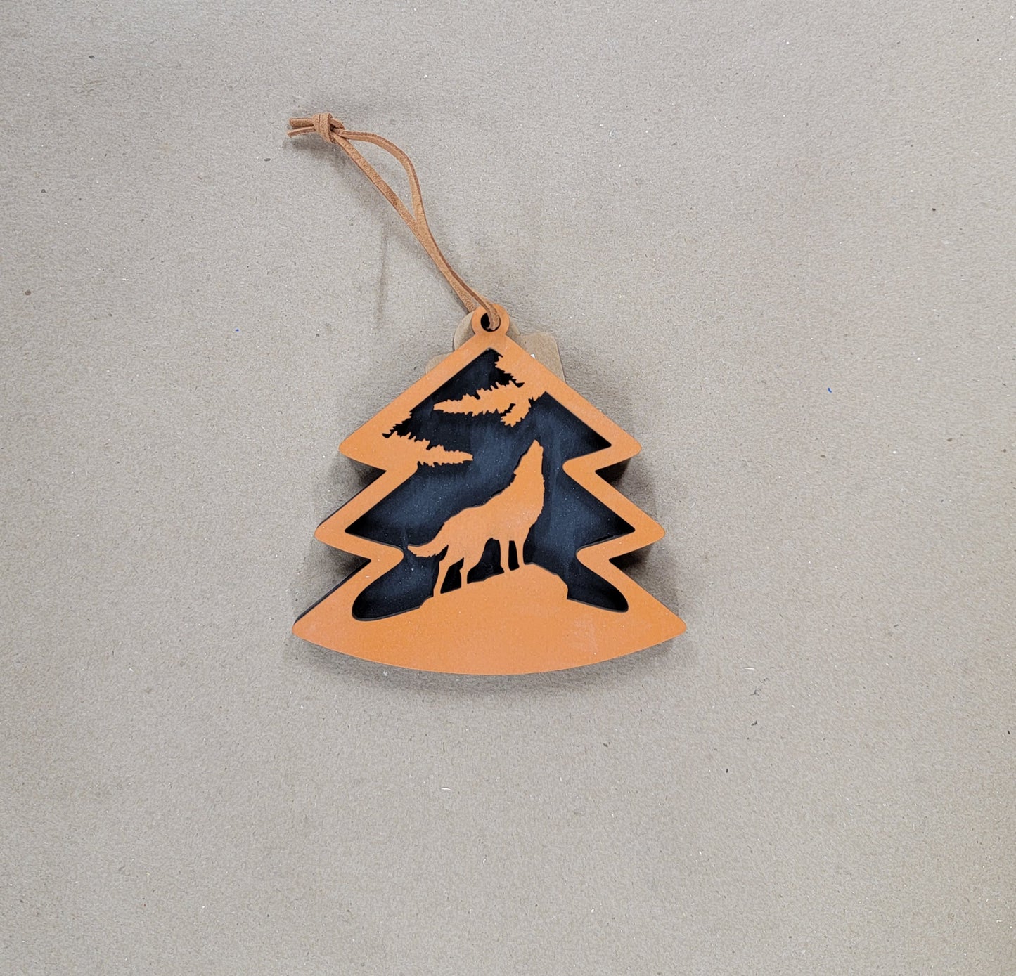 Wooden " Wolf " Ornament