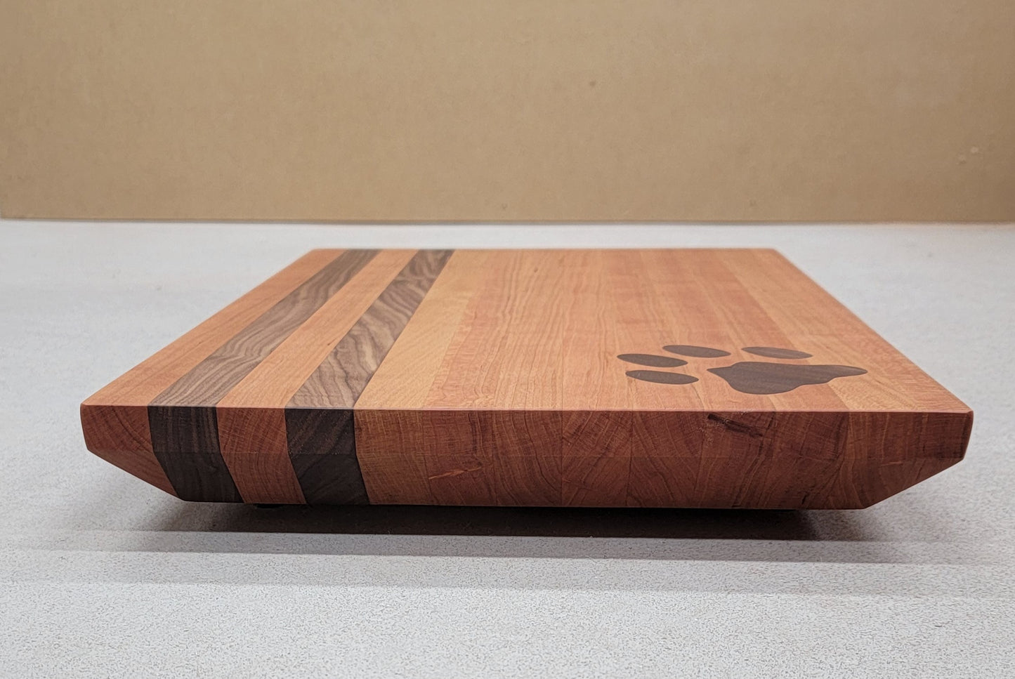 " Mountain Lion " Walnut and Cherry Wood Cutting Board