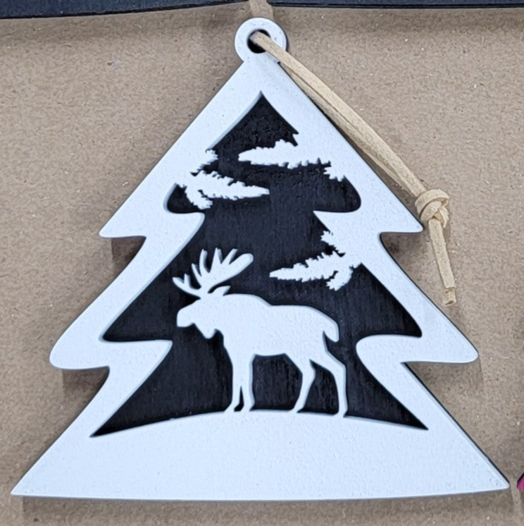 Wooden " Moose " Ornament