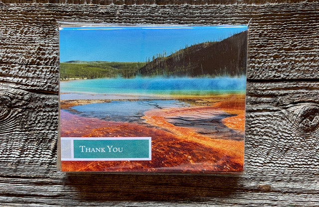 Grand Prismatic Yellowstone " Thank You " Card