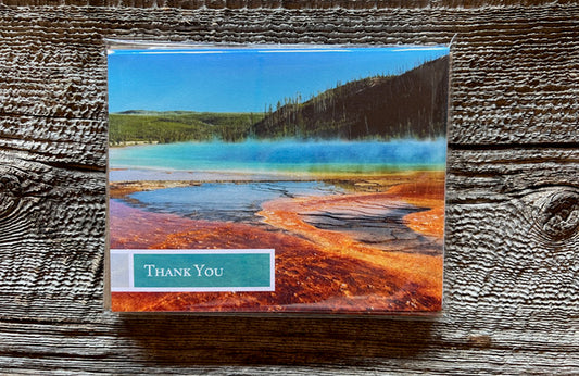 Grand Prismatic Yellowstone " Thank You " Card