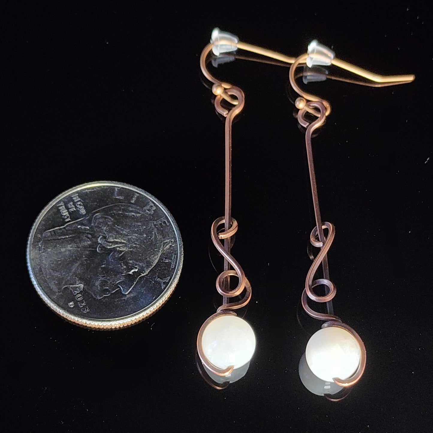 Moonstone Sphere Dangle Earrings