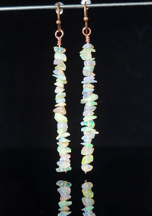 Ethiopian Opal Dangle Earrings