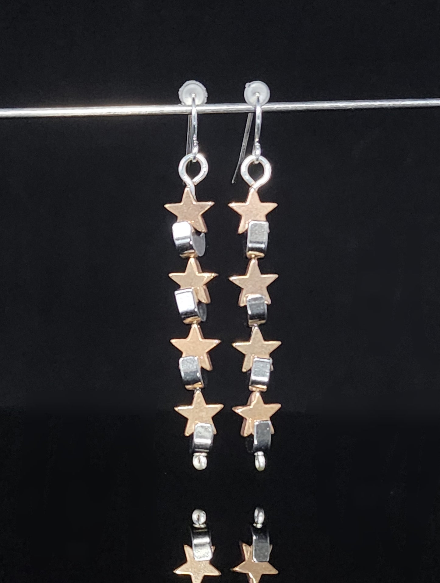 Moon and Stars Dangle Earrings