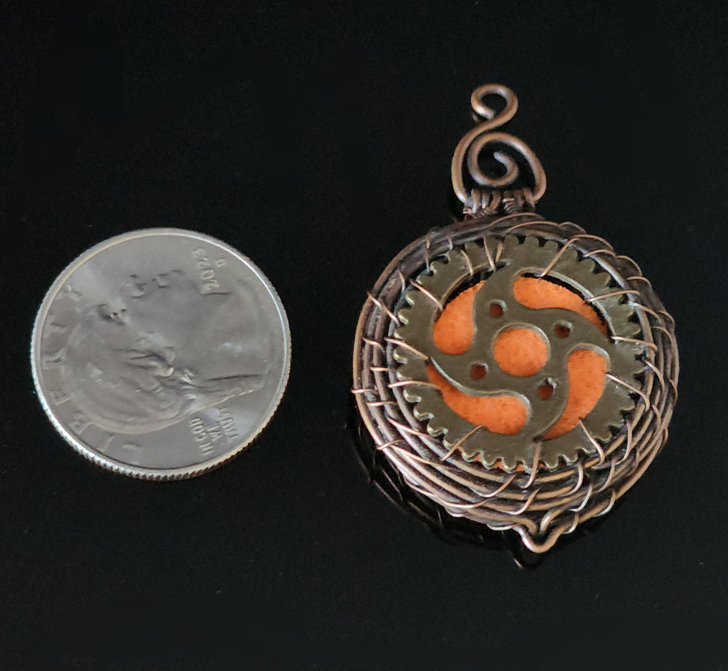 Steampunk Essential Oil Locket Pendant Necklace #1