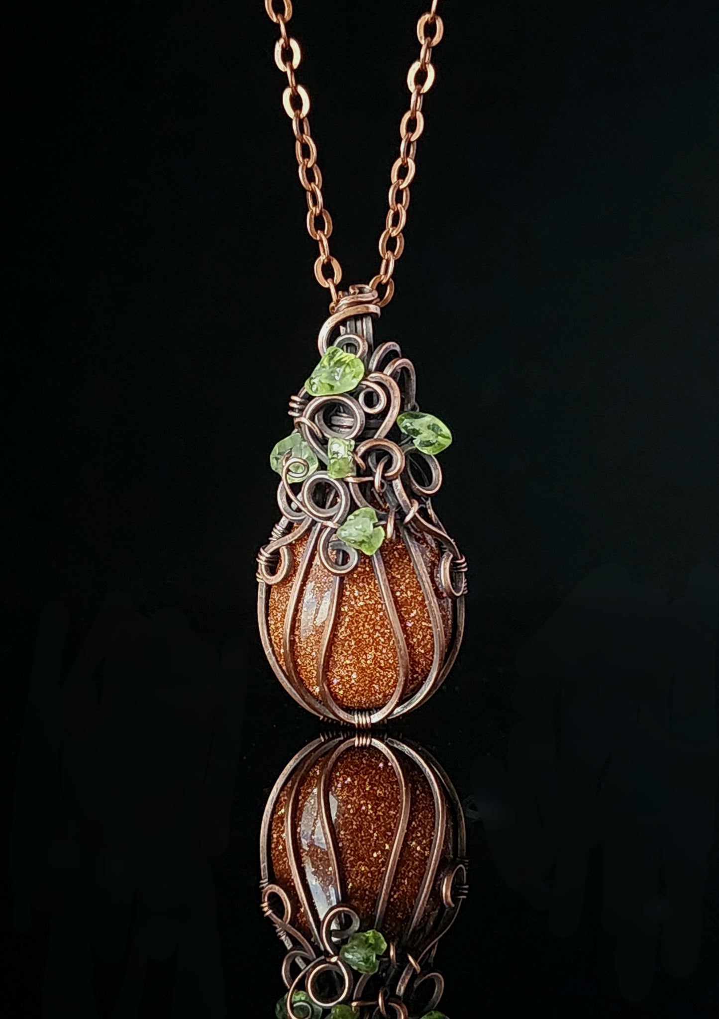 Sunstone Pumpkin Pendent