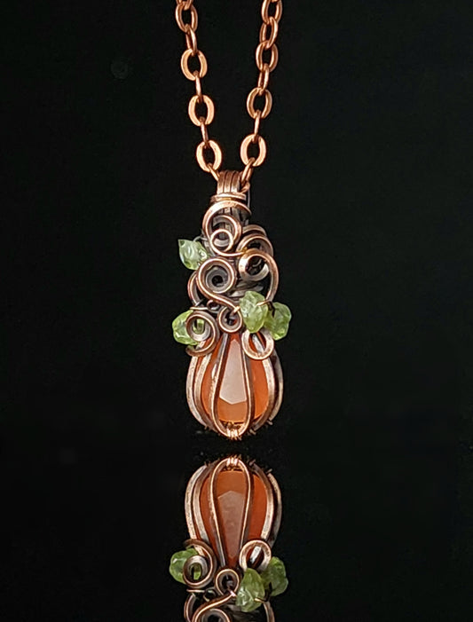 Carnelian Pumpkin Pendent #4