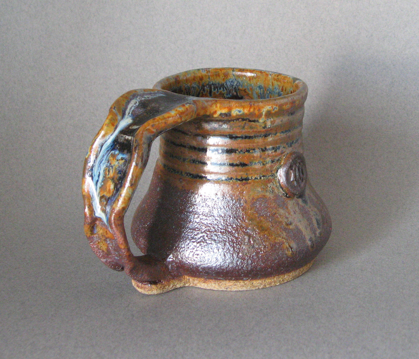 " Magoon Mug " Tan and Brown Glaze